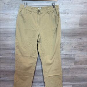 L.L. Bean Classic Fit Chino Pants Khaki Tan Size 14 MT